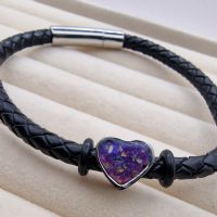 Ashes heart bead bracelet